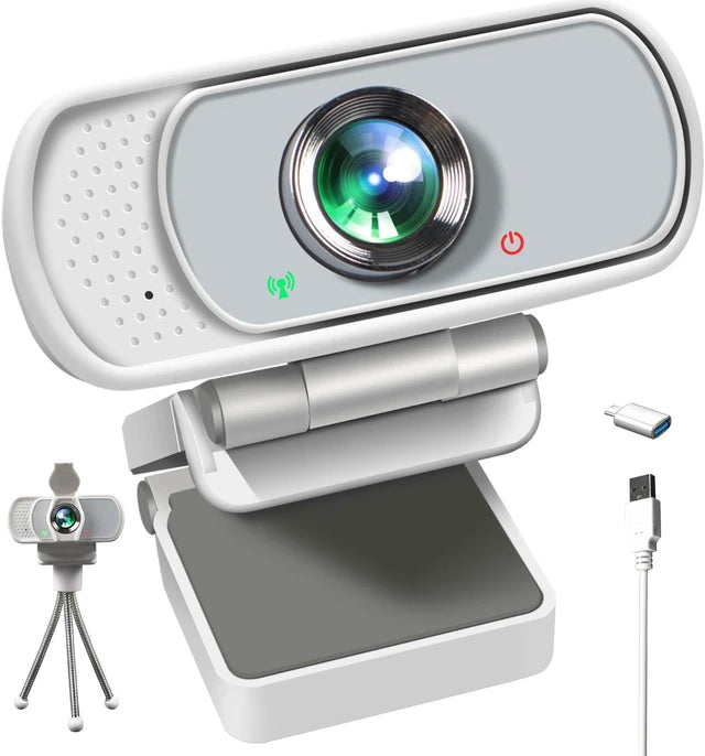 1080P HD Webcam with Microphone, Privacy Cover and USB-C