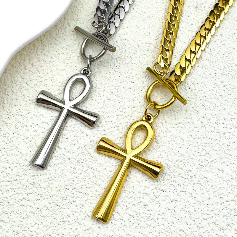 HEIR BNB Gold Ankh Pendant Necklace — Be_Bae's Signature